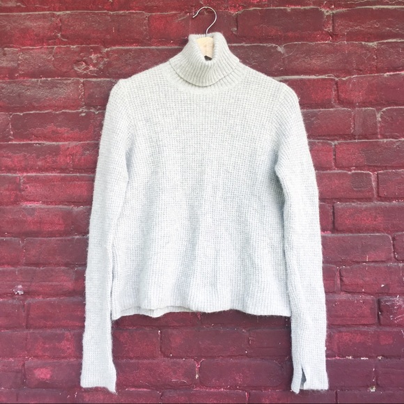 Zara Sweaters - Zara Grey Waffle Knit Turtleneck Sweater
